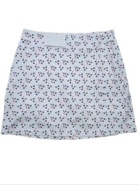 Lady Hagen Americana 17" Wrap White Skort with Red and Blue Sparklers Accents